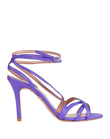 BIANCA DI Sandals Purple 100% Soft Leather