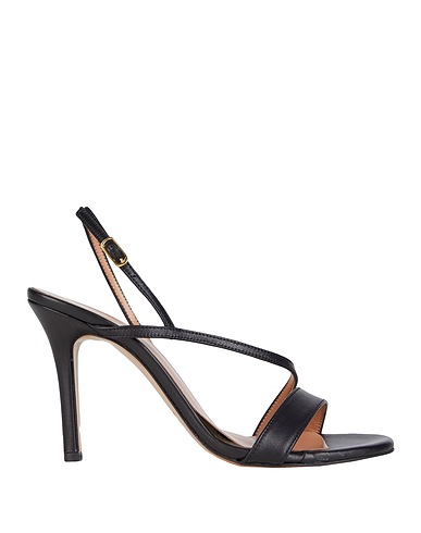 BIANCA DI Sandals Black 100% Soft Leather