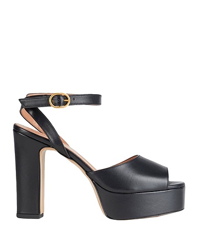 BIANCA DI Sandals Black 100% Soft Leather