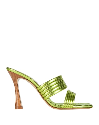 GIAMPAOLO VIOZZI Sandals Lime green 100% Sheepskin