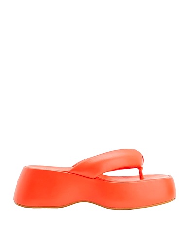 8 by YOOX Flip flops LEATHER TOE POST SANDALS
 Orange 100% Ovine leather