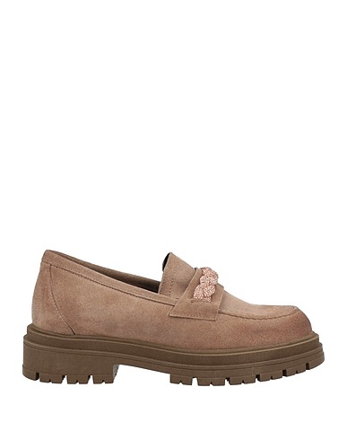 DIVINE FOLLIE Mokassins Khaki Leder