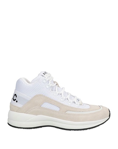 A.P.C. Sneakers White Leather, Textile fibres