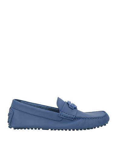 GUCCI Loafers Blue Soft Leather