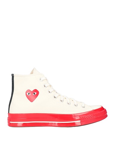 CONVERSE x COMME des GARÇONS PLAY Sneakers Off white Textile fibres