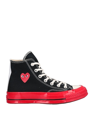CONVERSE x COMME des GARÇONS PLAY Sneakers Black 100% Cotton