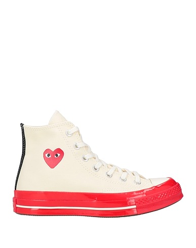 CONVERSE x COMME des GARÇONS PLAY Sneakers Ivory 100% Cotton