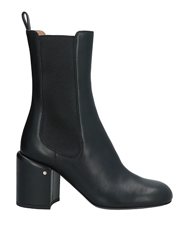 LAURENCE DACADE Ankle boot Black Sheepskin, Textile fibers