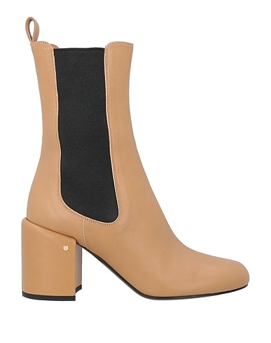LAURENCE DACADE Ankle boot Camel Sheepskin, Textile fibres