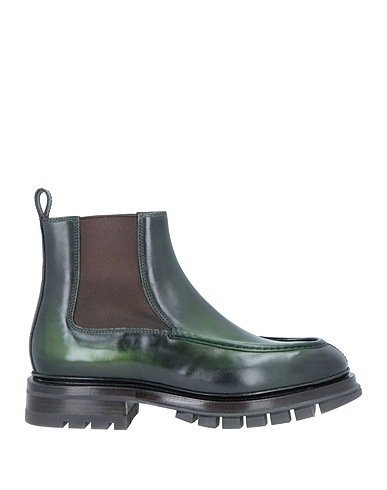SANTONI Ankle boot Dark green Soft Leather