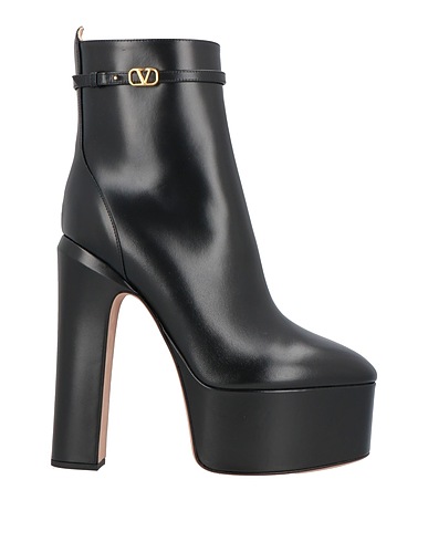 VALENTINO GARAVANI Stiefelette Schwarz Leder