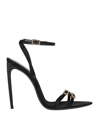 SAINT LAURENT Sandals Black Textile fibres