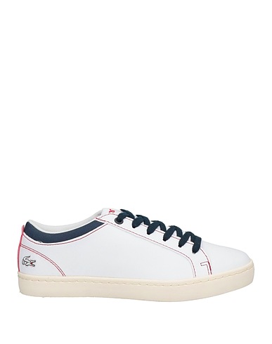 LACOSTE Кеды и кроссовки Белый Кожа, Текстильное волокно