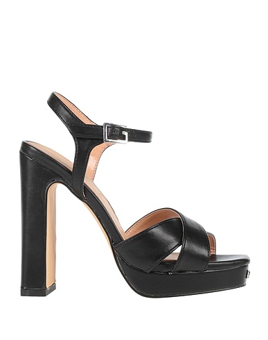 GAëLLE Paris Sandals Black Textile fibres