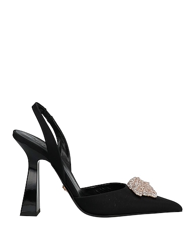 VERSACE Court Black Textile fibres, Soft Leather