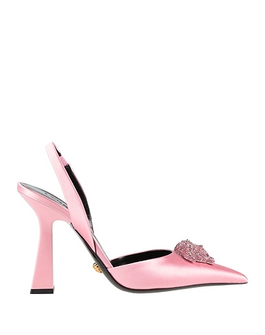 VERSACE Pump Pink Textile fibers, Soft Leather