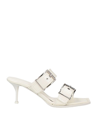MCQUEEN Sandali Bianco Pelle