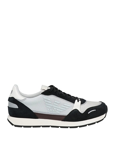 EMPORIO ARMANI Sneakers Light grey Leather, Textile fibres, Synthetisches Material