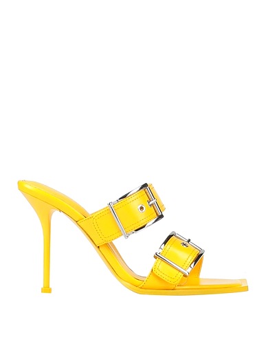 MCQUEEN Sandals Yellow Leather