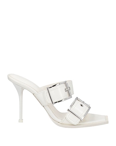 MCQUEEN Sandals White Leather