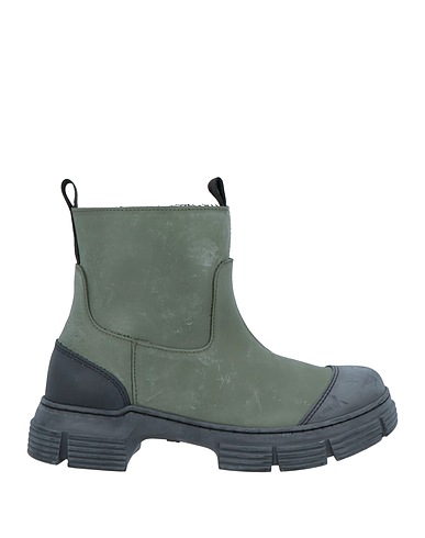 GANNI Ankle boot Military green Rubber