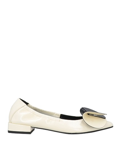 DANIELE ANCARANI Ballet flats Ivory Soft Leather