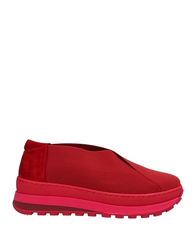DANIELE ANCARANI Sneakers Red Textile fibers, Soft Leather