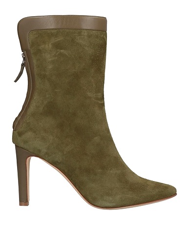 MANOLO BLAHNIK Ankle boot Military green Leather
