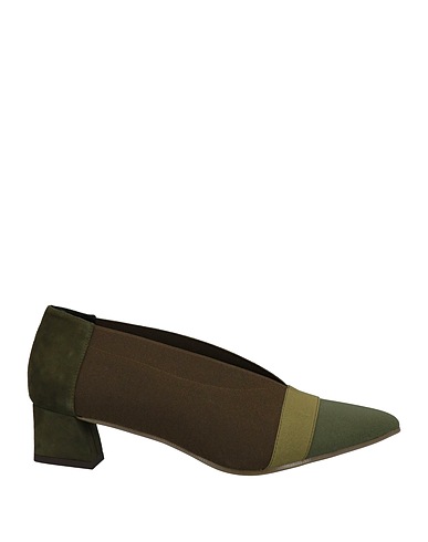 DANIELE ANCARANI Court Dark green Textile fibres, Soft Leather