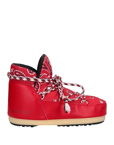 MOON BOOT Ankle boot Red Textile fibres