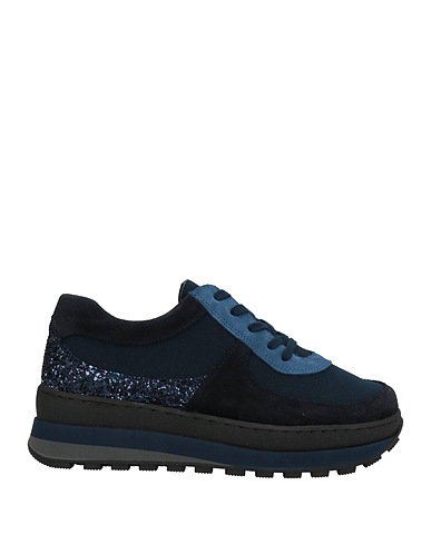 DANIELE ANCARANI Sneakers Midnight blue Textile fibers, Leather