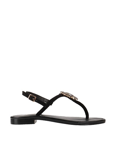 HADEL Flip flops Black Leather