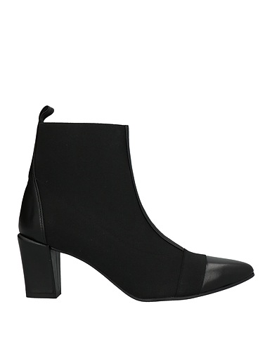 DANIELE ANCARANI Ankle boot Black Textile fibers, Soft Leather