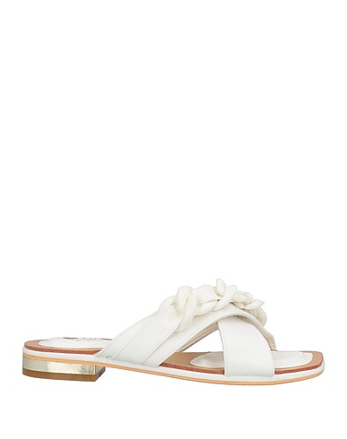 GAI MATTIOLO Sandali Bianco Fibre tessili