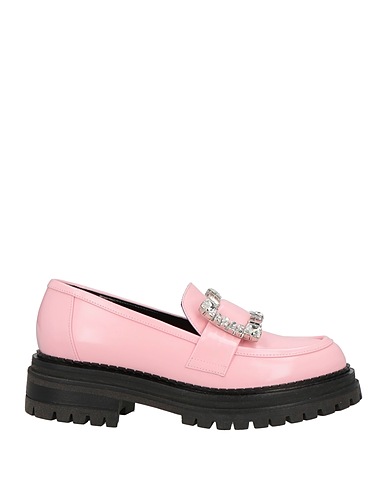 SERGIO ROSSI Loafers Pink Leather