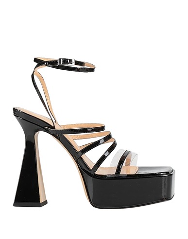 MACH & MACH Sandals Black Soft Leather, Plastic