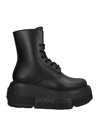 CASADEI Ankle boot Black Textile fibers