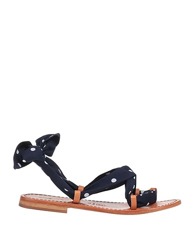 STRINGART Flip flops Navy blue Leather