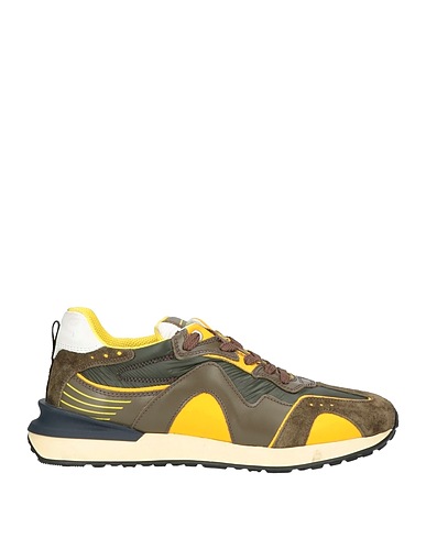 BRIMARTS Sneakers Military green Leather, Textile fibres