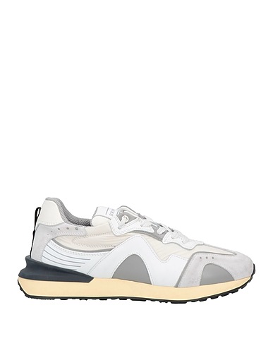 BRIMARTS Sneakers White Leather, Textile fibers
