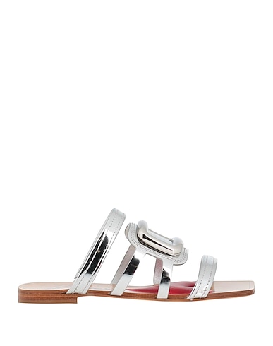 ROGER VIVIER Sandals Silver Soft Leather