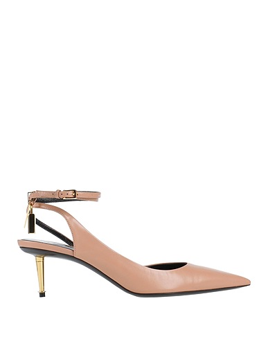 TOM FORD Décolleté Nocciola Pelle di capra, Zama, Ottone