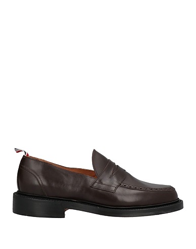 THOM BROWNE Loafers Dark brown Soft Leather