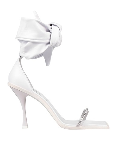DSQUARED2 Sandals White Soft Leather