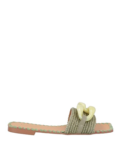 TOSCA BLU Sandals Sage green Textile fibres