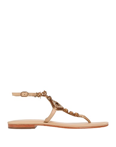 EMANUÉLLE VEE Infradito Beige Pelle