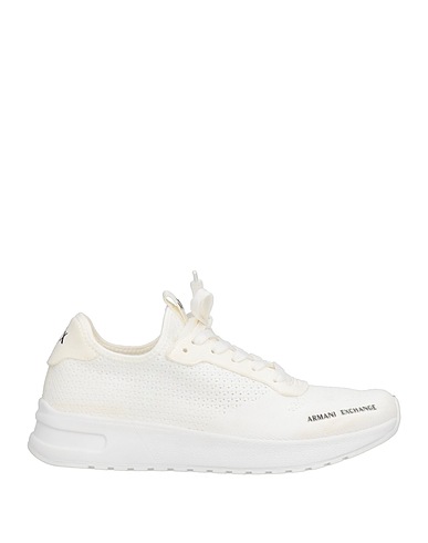ARMANI EXCHANGE Sneakers White 100% Polyester, Polyurethane