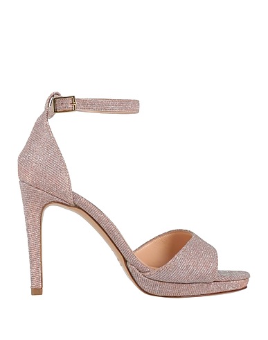 TWIGGY Sandals Blush Textile fibers, Soft Leather