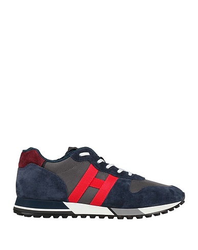 HOGAN Sneakers Midnight blue Leather, Textile fibres