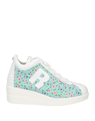 RUCOLINE Sneakers Sky blue Calfskin, Cotton, Polyamide